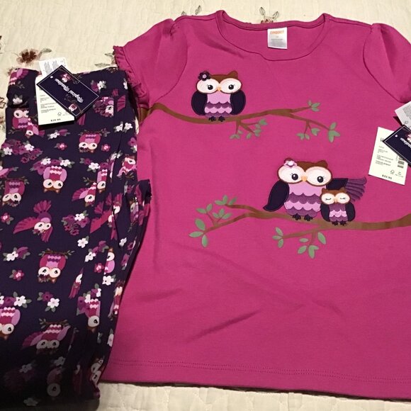 New Gymboree Girl's Size 10 Owl Outfit--Top and Leggings